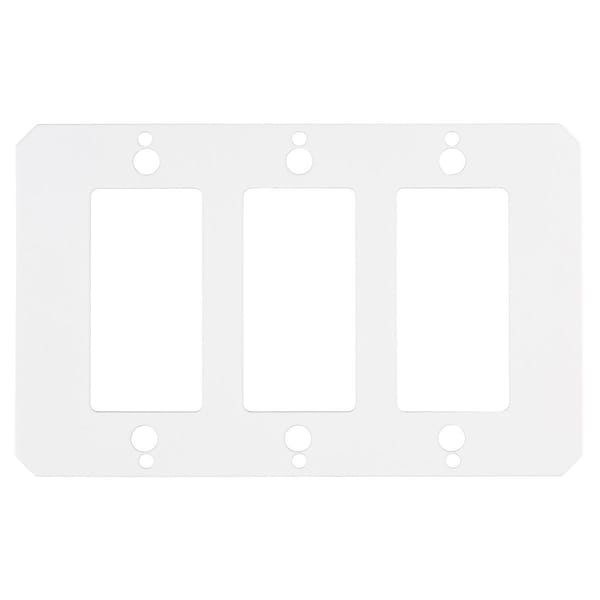 Center Sub Plate, 3 Gangs, Rectangular, Steel